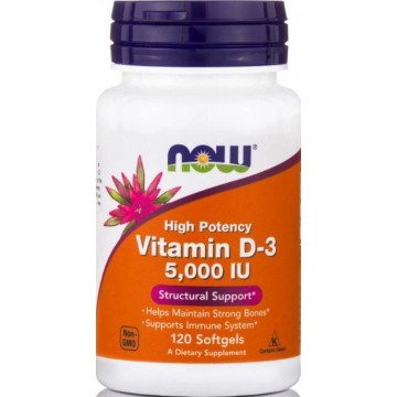 NOW FOODS VITAMIN D-3 5.000IU (ΒΙΤΑΜΙΝΗ D) 120softgels NOW FOODS VITAMIN D-3 5.000IU (ΒΙΤΑΜΙΝΗ D) 120softgels